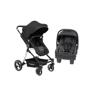 Imagem de Carrinho com Bebê Conforto TS Aston com Base Silver/Black Premium Baby