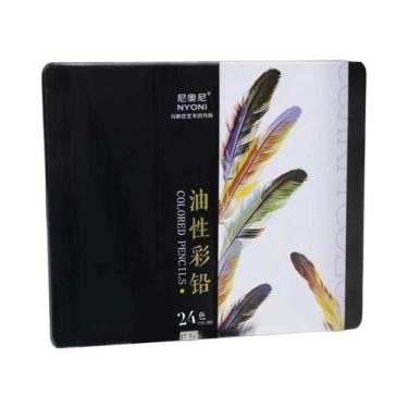 Imagem de Conjunto De Lápis De Cor 24/36/48/72/120 Profissional Óleo 3.7mm Refil