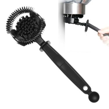 Imagem de Escova de limpeza para máquina de café expresso, design profissional, cerdas de nylon destacáveis, ferramenta de limpeza de cabeça de grupo de cerdas de nylon 360° para máquina de café (preta, 58 mm)
