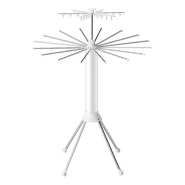 Imagem de Varal Retrátil 360 graus Portátil Dobrável Tipo Torre polvo Compacto Branco - Atlar