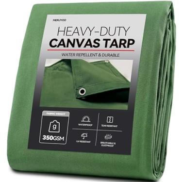 Imagem de Lona de lona de 30,5 x 3,5 m, capa de lona multiuso resistente para tenda de dossel e acampamento pilha de lenha