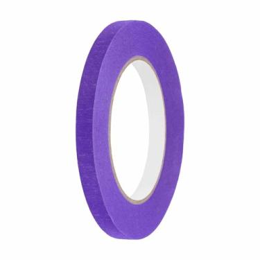 Imagem de HARFINGTON Fita adesiva colorida de 3/20.3 cm x 54.6 jardas, papel crepe universal, fita adesiva colorida para pintura, desenho, faça você mesmo, etiquetagem artesanal, selagem, roxo