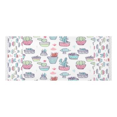 Imagem de Wassud Lindas capas simples de lavadora e secadora de cacto, protetor de lavadora com sacos de armazenamento, capa de geladeira à prova de poeira com bolsos para lavanderia doméstica, cozinha, 120 x