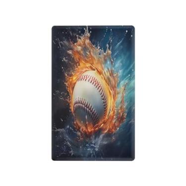 Imagem de Wassud Placa de cobertura para interruptor de luz, capa de tomada de interruptor único, placa de parede, beisebol, decoração de casa, sala de estar, quarto, decoração