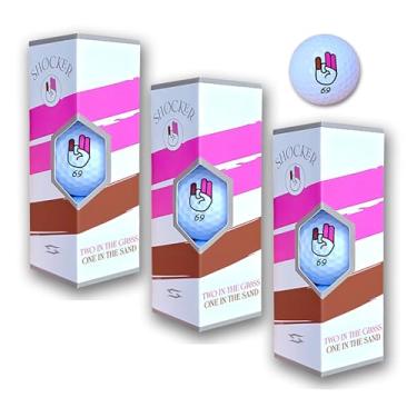 Imagem de Scale Wear Design Bolas de golfe coloridas neopolitanas engraçadas – Acessórios de golfe para homens, presente de mordaça para golfistas, aniversário, pai, luva profissional, bolsa de carrinho (3