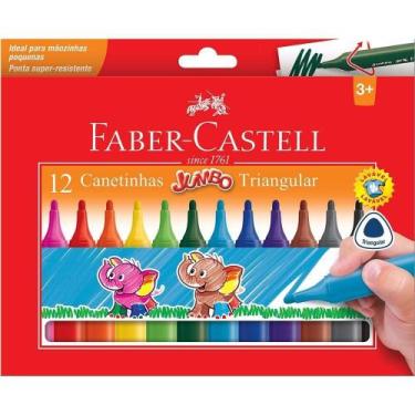 Imagem de Caneta Hidrográfica Faber-Castell Jumbo Com 12 Cores