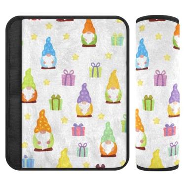 Imagem de Burbuja Capa para cinto de segurança de carro Gnomos Protetor de cinto de segurança de carro macio confortável para alça de ombro de assento, 1 par médio