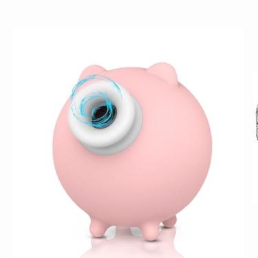 Imagem de Estimulador de Clitóris PIGGY, Silicone, Formato de Língua, 9 Funções de Vibração, Recarregável USB, 7.5x7.0cm