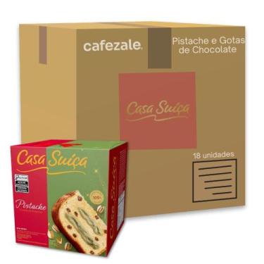 Imagem de Panettone Casa Suíça Pistache Kit 18 unidades 500g - 11612, Casa Suíça