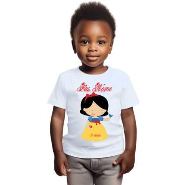 Imagem de Camiseta Branca de Neve Desenho Camisa Personalizada Blusa Infantil e 