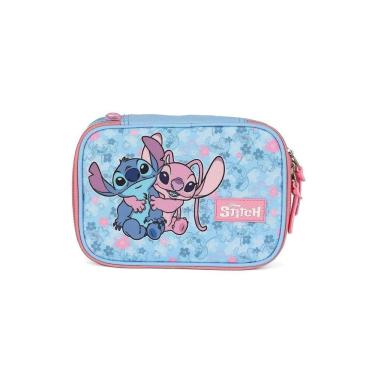 Imagem de Estojo Box 100 Pens Luxcel Stitch Angel Abraço Rosa