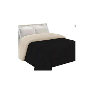 Imagem de Cobertor Sherpa Queen Dupla Face, 2,20m x 2,40m, Bege, Manta Plush e Pele de Carneiro, 100% Poliéster, 3,10kg