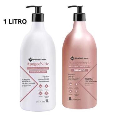 Imagem de Kit profissional importado apogee serie members mark  shampoo e condic
