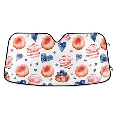 Imagem de Viseira de carro de sobremesa americana, persianas de janela de carro, proteção UV, persiana dobrável para janela de carro, para para-brisa frontal de caminhão