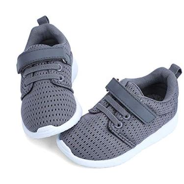 Imagem de Tênis infantil hiitave para meninos e meninas para corrida, Dark Grey/White, 10 Toddler