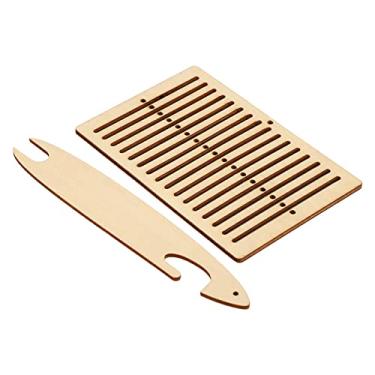 Imagem de Alomejor Kit de Tecelagem Com 2 Ferramentas de Tear, Conjunto Completo de Artesanato para Iniciantes Fazerem Pulseiras, Bolsas, Cintos e Alças de Câmera, Kit de Tecelagem DIY Portátil