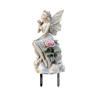 Imagem de KiBcsLic Estaca decorativa 2D em formato de para jardim, ideal para vasos de plantas. Fácil instalação, arte criativa para caminhos, bonsai e quintal.