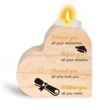 Imagem de Presentes de formatura para ela 2026-2026 decorações de formatura castiçais em forma de coração enfermeira faculdade mestrado graduação incentivo presentes inspiradores para amigas irmãs mulheres