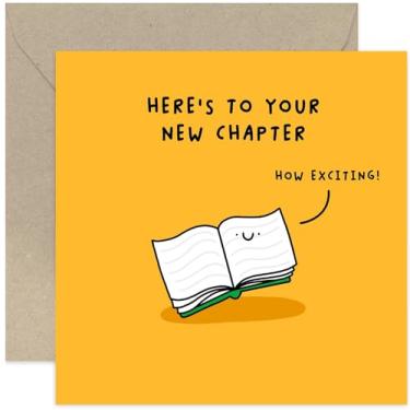 Imagem de Old English Co. Cartões de exames bem feitos para filho e filha - Cartão de parabéns fofo "New Chapter" para homens e mulheres - Novo cartão de trabalho para neto e neta | Em branco por dentro