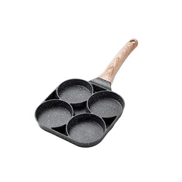 Imagem de Furo para panela de omelete para hambúrguer, ovos, panqueca, frigideira, criativo, antiaderente, sem óleo, fumaça, café da manhã, wok, decoração de panela