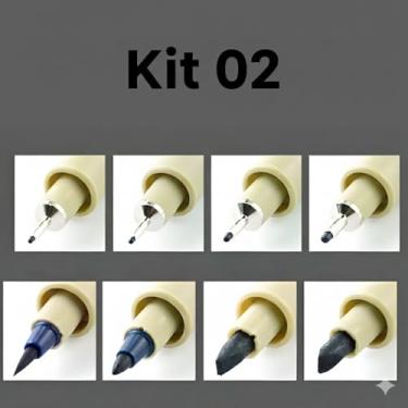 Imagem de Kit Canetas Nankin Profissionais Graphic, Pontas 0.05mm ao Brush, Tinta Pigmentada Ultra Black, Resistente à Água, Precisão Absoluta para Desenho e Mangá. (9)