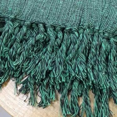 Imagem de Manta para Sofá Gigante Tipo Capa 100% Algodão – Artesanal com Nós nas Pontas Decorativa(Verde Bandeira)