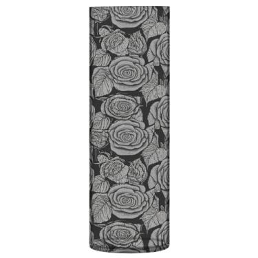 Imagem de CEBUGI Vaso de flor rosa preta 10 cm x 30 cm Vaso cilíndrico para flores, vaso transparente inquebrável para decoração de casa de festa de casamento