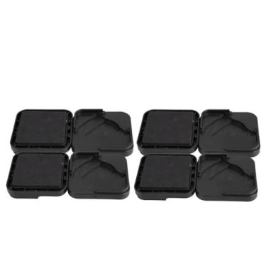 Imagem de Conjunto de 8 peças SIWOTED antiderrapante para móveis, tapete para pernas, mesa, cama, sofá, cadeiras (Preta)
