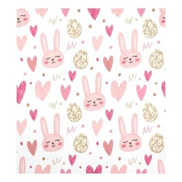 Imagem de Blueangle Capa magnética para lava-louças com rostos de coelhinho dos namorados, decoração da capa da máquina de lavar louça, adesivos de eletrodomésticos, adesivos de eletrodomésticos, 58 cm C x 66