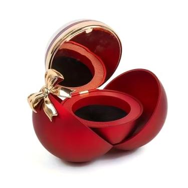 Imagem de Caixa de presente de dia dos namorados caixa de anel redonda caixa de joias rosa