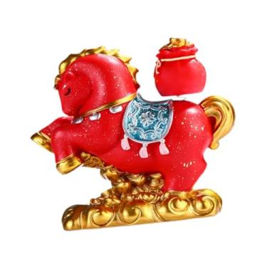 Imagem de FLCPJGV Miniatura de Cavalo, Estátua de Animal, Decoração em Resina, Obra de Arte Delicada para Uso Prolongado, Adequada para Presentes, Escritório, Sala de E, C, Tamanho real