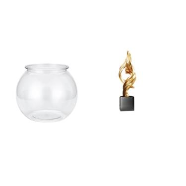 Imagem de Whtkoph Ornamento Abstrato Transparente para Pequeno Aquário, Vaso para Aquário com Estátua de Resina, Estatueta para Escritório, Casa, Mesa, Decoração, Etc.
