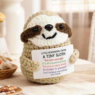 Imagem de Kit de animal de crochê fofo – decoração feita à mão em estilo tartaruga de desenho animado, artesanato, faça você mesmo, presente para Natal, festival, aniversário para mulheres ou homens