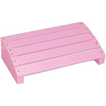Imagem de Banqueta Retangular De Madeira, Descanso De Pé Portátil Para Cozinha E Banheiro E Embaixo Da Mesa, Superfície Grande, Forte E Durável Para Adultos E Idosos-,Rosa,15,7 * 11 Polegadas,Constructive23