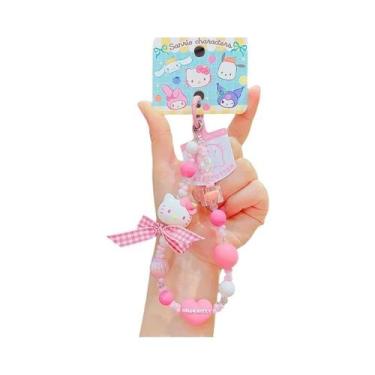 Imagem de Chaveiro De Miçangas Rosa My Melody Hello Kitty Kawaii Sanrio Anime Ca