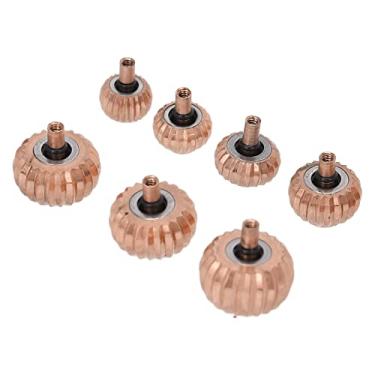 Imagem de KIMISS Conjunto de Substituição de Coroa de Relógio de 7 Peças - Peças de Liga de Ouro Rosa Em Tamanhos Diversificados para Ferramentas Eficientes de Reparo e Manutenção de Relógios
