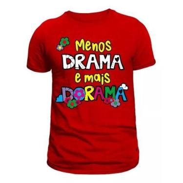 Imagem de Camiseta Menos Drama E Mais Dorama Blusa Unissex Blusa Color - Dinka, 
