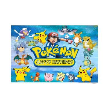 Imagem de Fundo Para Festa De Aniversário De Bebê Pikachu Pokémon, Decoração De 