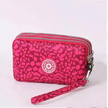 Imagem de Carteira de pulso de grande capacidade - Bolsa feminina de nylon estampada à prova d'água, Ya-34, Small
