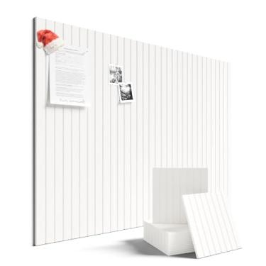 Imagem de Fluxynara Quadro de avisos grande de feltro 122 cm x 91 cm Alternativa para quadro de cortiça - pacote com 12 com 70 abas adesivas removíveis seguras, quadros de cortiça para paredes, quadro de