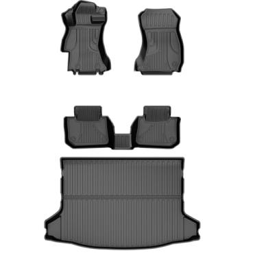 Imagem de Tapetes de chão e forro de carga adequados para Subaru Crosstrek 2016 2017/XV Crosstrek 2013-2015/Impreza 2012-2016, acessórios de carro para todos os climas, forros de chão, tapete de porta-malas de