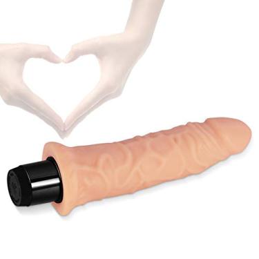 Imagem de Vibrador Realístico com Cyber Skin, 19cm, Multivelocidade, Textura Realista, Cor Pele