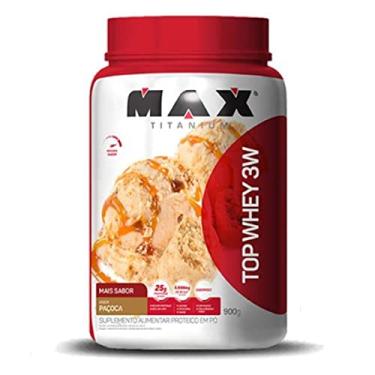 Imagem de Top Whey 3W + Sabor (900G) - Sabor Paçoca, Max Titanium