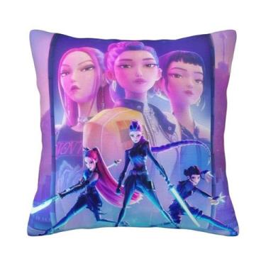 Imagem de Capas De Almofada Kpop Demon Hunters Huntrix 2025 Filme Derpy Tiger De