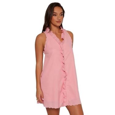 Imagem de Petal & Pup Minivestido feminino Cassandra com babados rosa pálido, Rosa pálido, GG