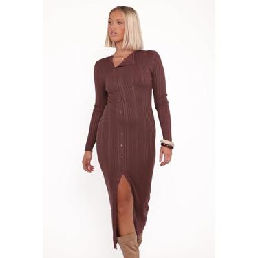 Imagem de Petal & Pup Vestido feminino Valia-midi-Espresso, Café, P