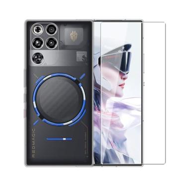 Imagem de WDMYLFTW Capa para ZTE Nubia RedMagic 11 Pro + película protetora de tela de vidro temperado - Capa protetora de TPU (transparente) de silicone transparente e flexível à prova de choque (transparente)