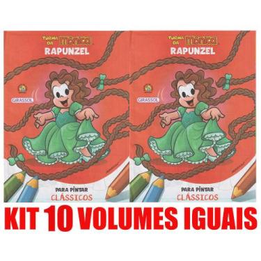 Imagem de Livro Para Pintar Turma Da Monica Lembrancinha Festa Kit 10v - Girasso