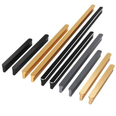 Imagem de Shozafia Pacote com 5 puxadores de armário dourados - puxadores de utensílios de cozinha para gavetas de cômoda - Ferragens de armário em forma de T (11,6 cm, ouro)