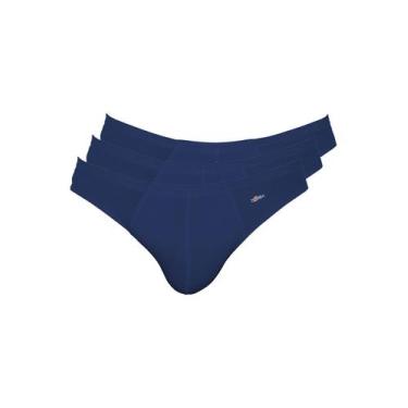 Imagem de Kit com 3 Cuecas Slip Zorba 772, Azul marinho, GG